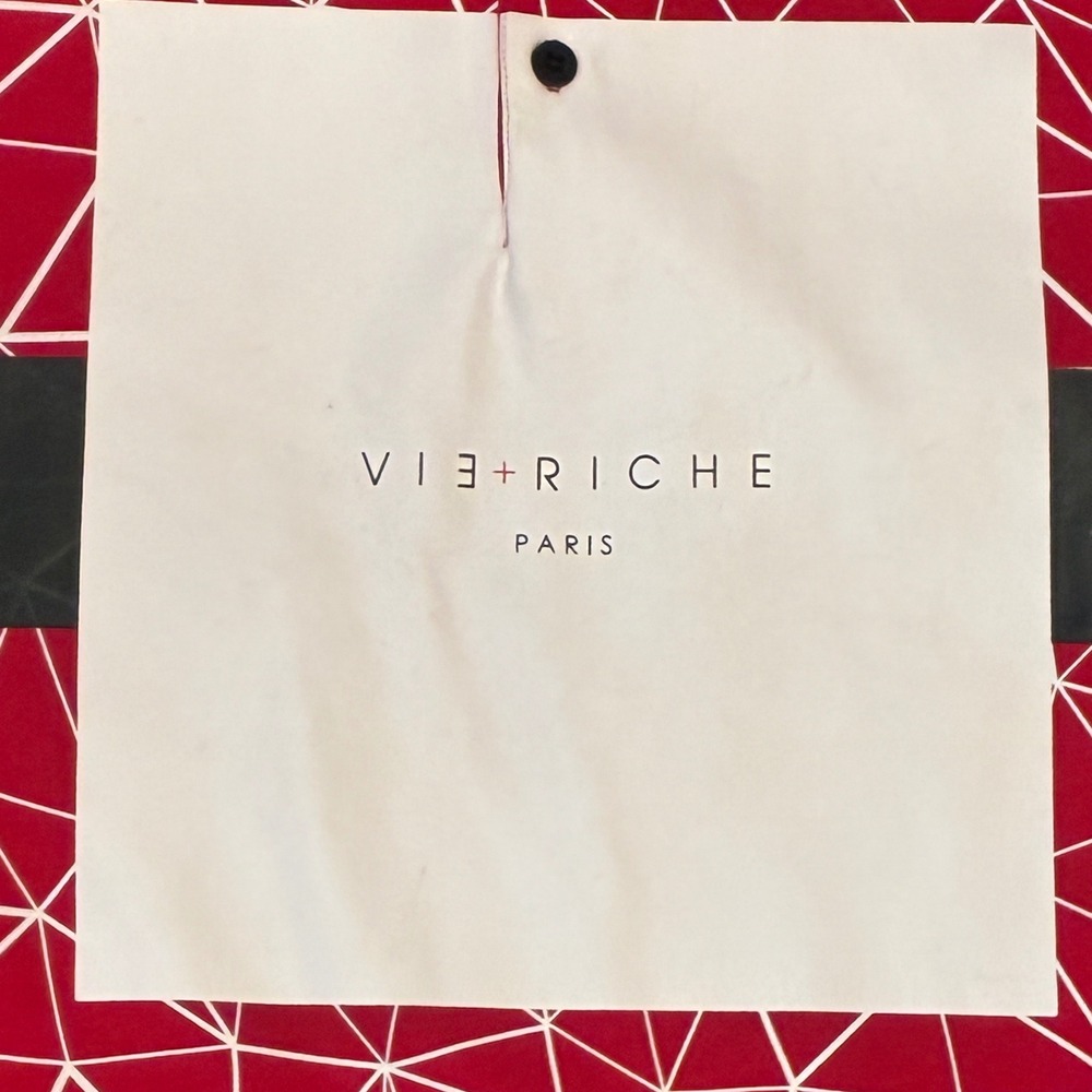 Vie+Riche Paris Polo Shirt Men's XXL Red Geometric Print Short Sleeve Casual - Picture 3 of 9